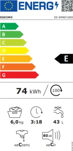 Eskimo ES WM6F1000 1000 Στροφές 6kg