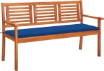 Παγκάκι 3061006 150x60x89cm Μπλε Ρουά Μαξιλάρι