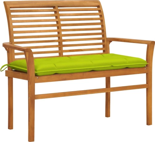 Παγκάκι 3062675 112x55x94cm Φωτεινό Πράσινο Μαξιλάρι