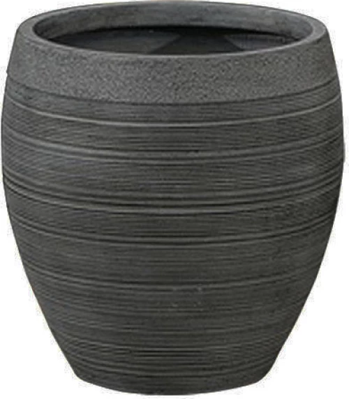 Marhome Κασπω Fiber Clay Ανθρακι Γραμμες Μεσαιο Φ40X42.5Cm