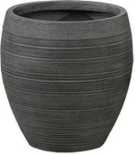 Marhome Κασπω Fiber Clay Ανθρακι Γραμμες Μεσαιο Φ40X42.5Cm