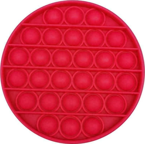 Pop It Παιχνίδι Στρες Ανακούφισης παζλ- Bubble Sensory Decompression Toy Round παζλ για ενήλικες Παιδιά - Round Rose Red