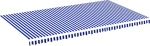 vidaXL Τεντόπανο Ανταλλακτικό Μπλε / Λευκό 6x3,5m 311924