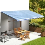 vidaXL Τεντόπανο Ανταλλακτικό Μπλε / Λευκό 6x3,5m 311924