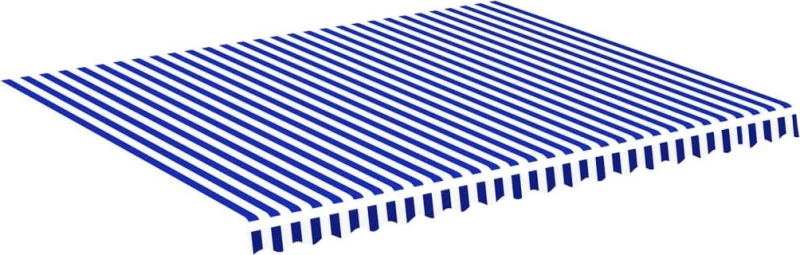 vidaXL Τεντόπανο Ανταλλακτικό Μπλε / Λευκό 4,5x3,5m 311920