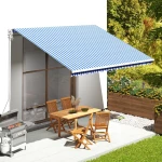 vidaXL Τεντόπανο Ανταλλακτικό Μπλε / Λευκό 4,5x3,5m 311920