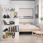 Βιβλιοθήκη/Διαχωριστικό Χώρου Λευκό 80x24x159 εκ. Μοριοσανίδα