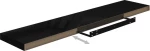 Ράφι Τοίχου S/4 Γυαλιστερό Μαύρο 120x23.5x3.8cm