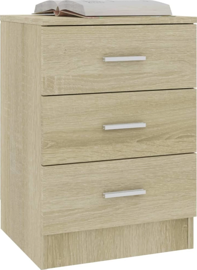 Κομοδίνο Χρώμα Sonoma Δρυς 38 x 35 x 56 εκ. από Μοριοσανίδα