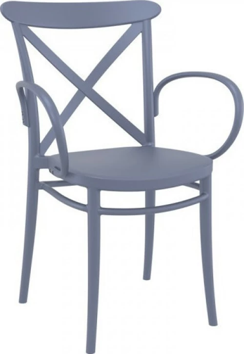 Πολυθρόνα Πολυπροπυλενίου Cross XL Dark Grey