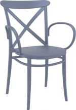 Πολυθρόνα Πολυπροπυλενίου Cross XL Dark Grey