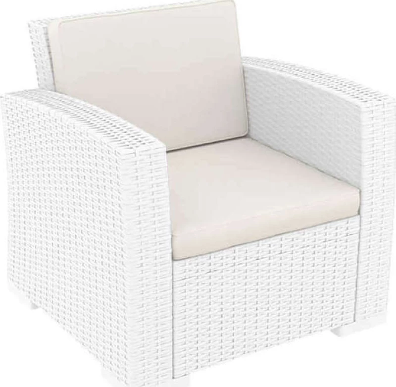 Monaco White Πολυθρονα Με Μαξ. Πολ/Νιου 53.0822 Διάσταση 82Χ79Χ79Εκ.