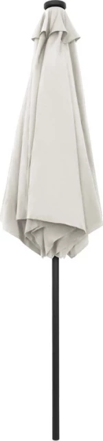 Ομπρέλα Κήπου με LED Λευκό Άμμου 270 εκ με Ιστό Αλουμινίου