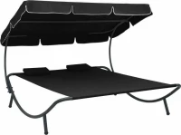 Ξαπλώστρα Μεταλλική Μαύρη 200x173x45cm
