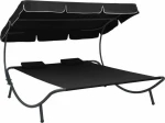 Ξαπλώστρα Μεταλλική Μαύρη 200x173x45cm