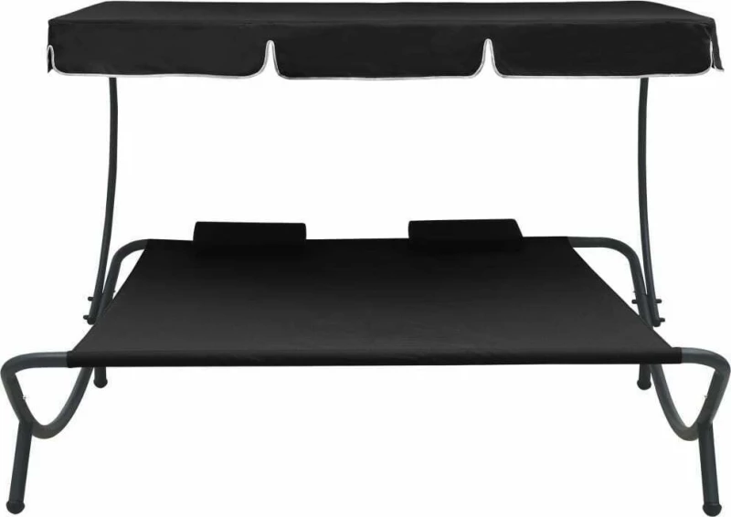 Ξαπλώστρα Μεταλλική Μαύρη 200x173x45cm