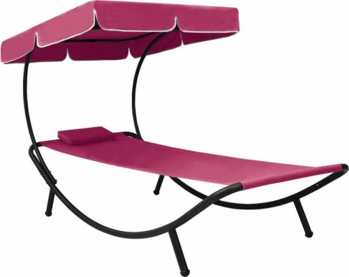 Ξαπλώστρα Μεταλλική Ροζ 200x90x112cm