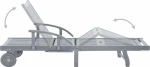 Ξαπλώστρα Ξύλινη Γκρι 200x68x30cm
