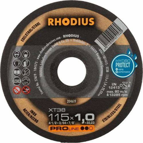 Rhodius XT38 Δίσκος Κοπής Ανοξείδωτου φ115