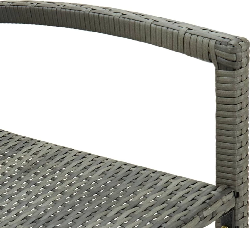 Σκαμπό Μπαρ Rattan Γκρι 4τμχ. 313456
