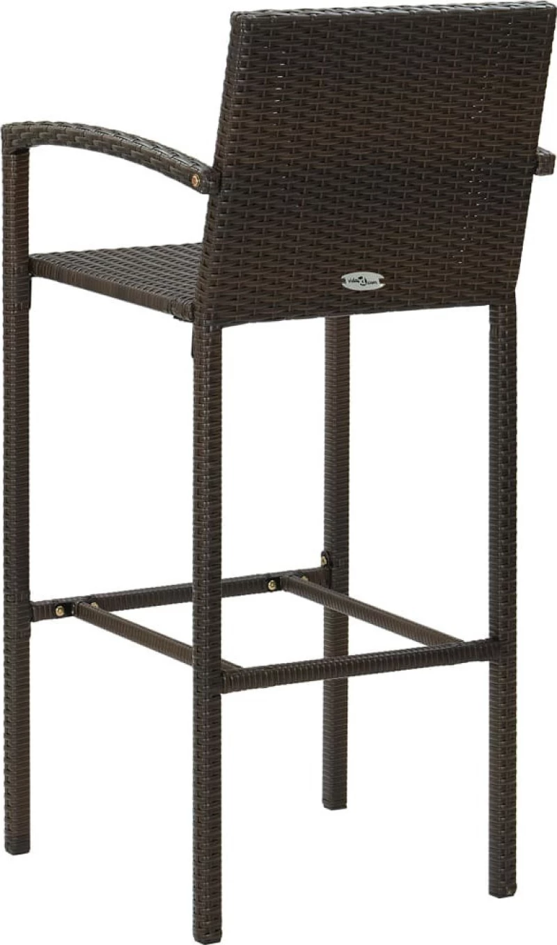 Σκαμπό Μπαρ Rattan Καφέ 4τμχ. 313454
