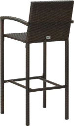 Σκαμπό Μπαρ Rattan Καφέ 4τμχ. 313454