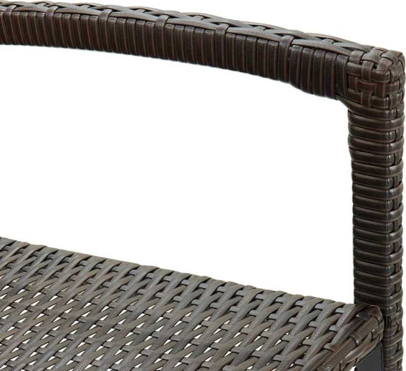 Σκαμπό Μπαρ Rattan Καφέ 4τμχ. 313454