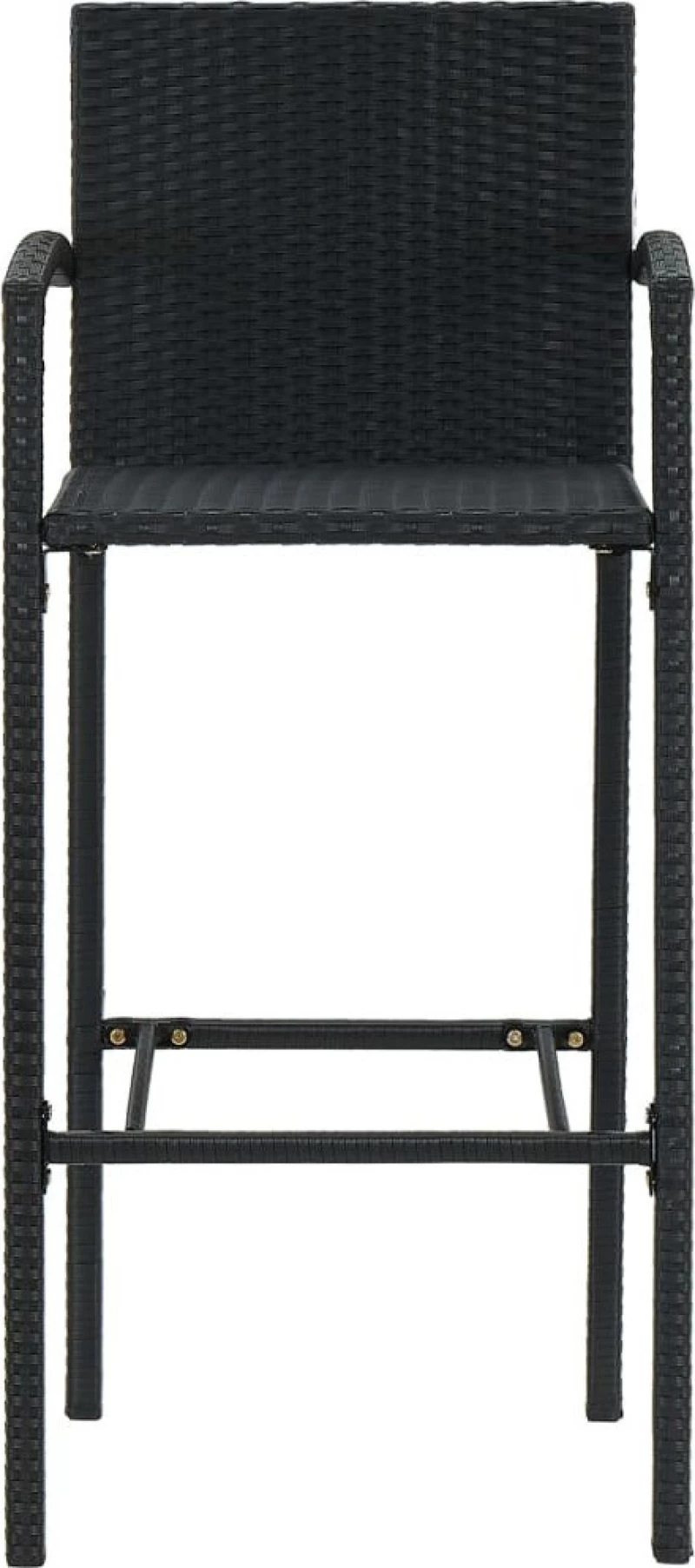 Σκαμπό Μπαρ Rattan Μαύρο 4τμχ. 313455