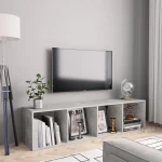 vidaXL Βιβλιοθήκη/Έπιπλο Τηλεόρασης Γκρι Σκυροδέματος 143x30x36 εκ.