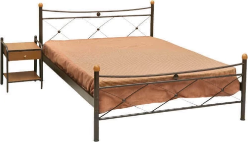 Χιαστή Κρεβάτι Διπλό Μεταλλικό 140x190cm