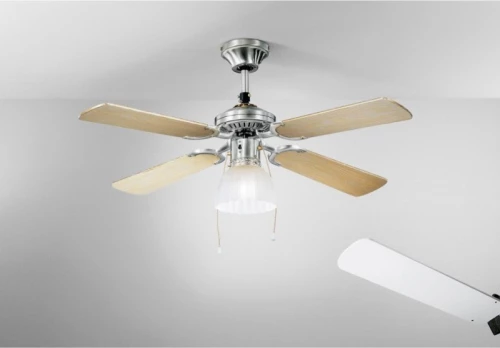 Perenz Gemini Ανεμιστήρας Οροφής με Φως Metal Brushed Chrome