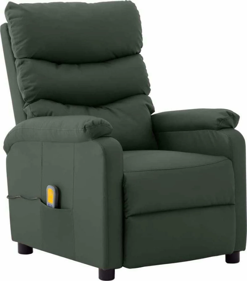 Πολυθρόνα Relax Massage από Δερματίνη Γκρι 72x98x98cm