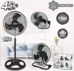 Hoomei HM-8687S Ανεμιστήρας Ορθοστάτης 3 σε 1 75W Διαμέτρου 45cm
