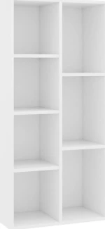 Βιβλιοθήκη Λευκή 50 x 25 x 106 εκ. από Μοριοσανίδα