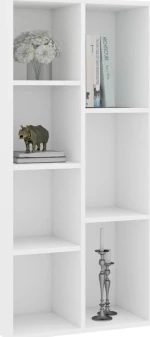 Βιβλιοθήκη Λευκή 50 x 25 x 106 εκ. από Μοριοσανίδα