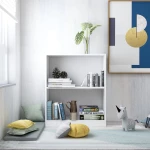 Βιβλιοθήκη Λευκή 60 x 24 x 74,5 εκ. από Μοριοσανίδα