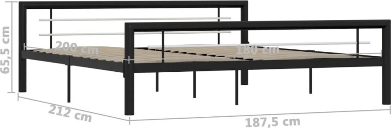 Κρεβάτι Υπέρδιπλο Μεταλλικό / Με Τάβλες 180x200cm