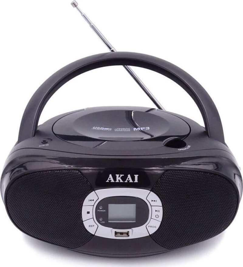 Akai Φορητό Ηχοσύστημα με CD / USB / Ραδιόφωνο σε Μαύρο Χρώμα