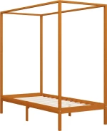 Κρεβάτι Μονό Ξύλινο με Ουρανό / Με Τάβλες 100x200cm