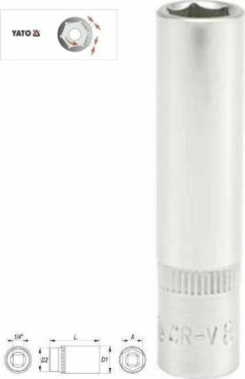 Yato Καρυδάκι Μακρύ 1/4" Νο10 YT-1421
