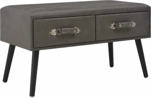 Σκαμπό Σαλονιού με Αποθηκευτικό Χώρο Γκρι 80x40x46cm