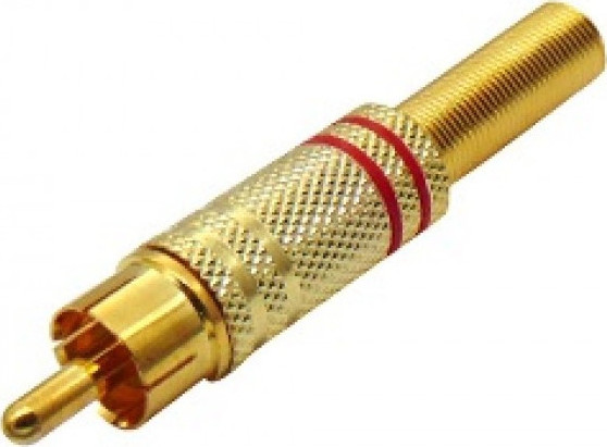 Rca Αρσενικο Καλωδιου Id5Mm Επιχρυσο Κοκκινο Jt-4024B Jkg