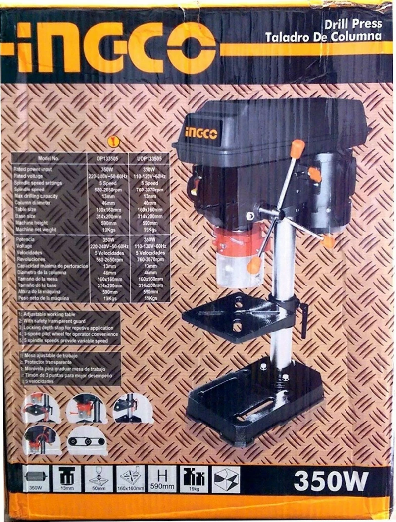 Ingco Κολωνάτο Δράπανο DP133505
