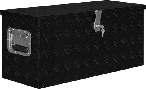 vidaXL Κουτί Αποθήκευσης Μαύρο 80x30x35 Μπαούλο Εργαλείων 80x30x35cm