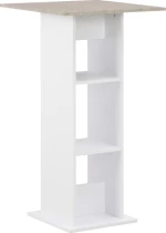 Τραπέζι Μπαρ Λευκό / Χρώμα Σκυροδέματος 60 x 60 x 110 εκ.