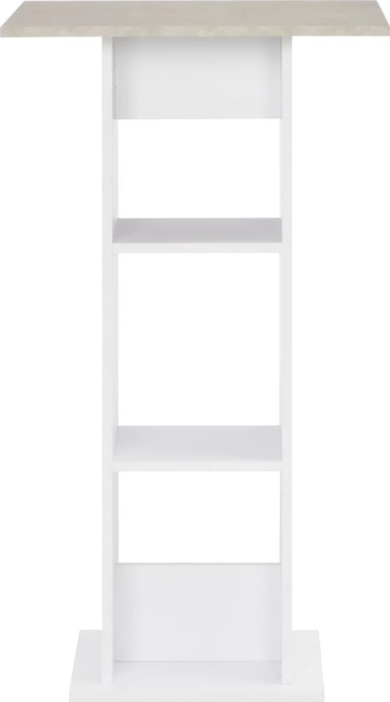 Τραπέζι Μπαρ Λευκό / Χρώμα Σκυροδέματος 60 x 60 x 110 εκ.