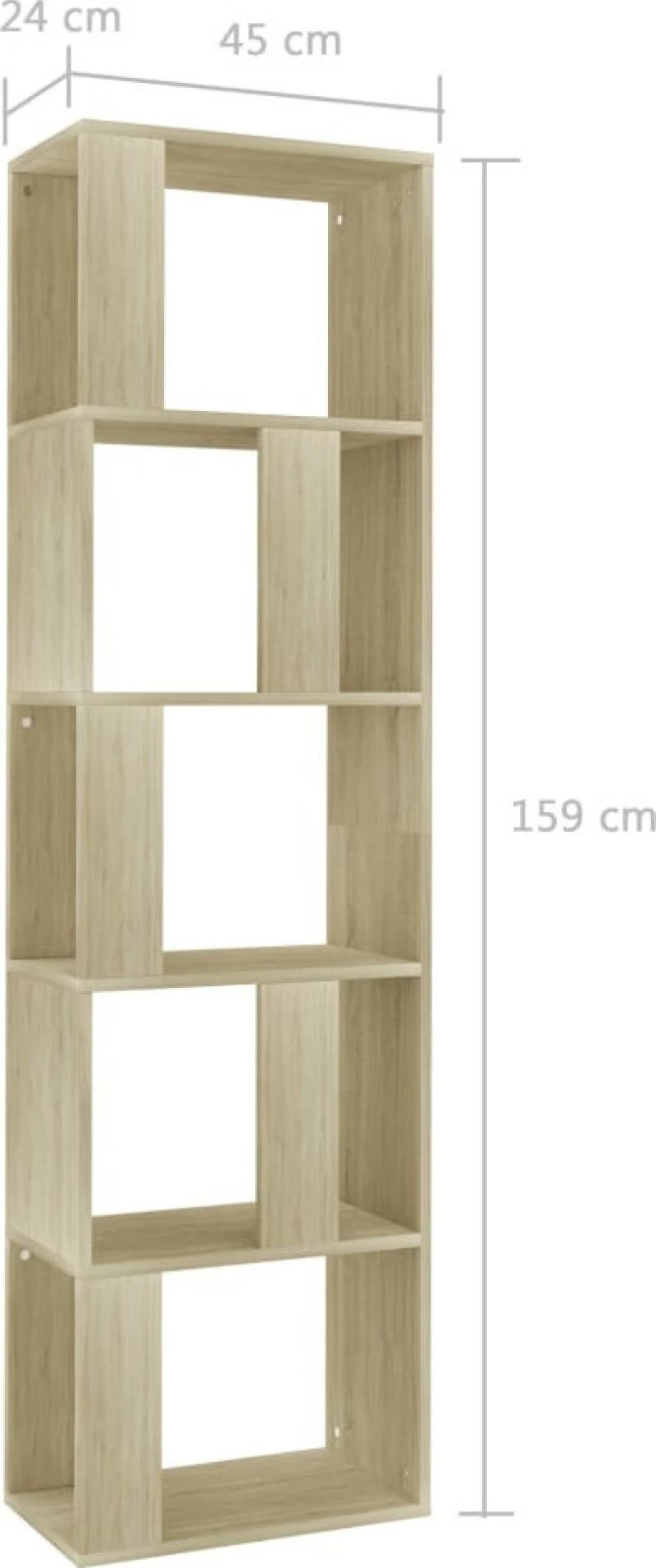 Βιβλιοθήκη/Διαχωριστικό Sonoma Δρυς 45x24x159 εκ. Μοριοσανίδα