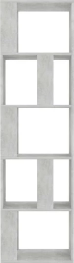 Βιβλιοθήκη/Διαχωριστικό Γκρι Σκυροδέμ. 45x24x159 εκ Μοριοσανίδα