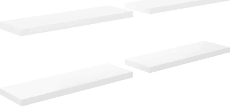 Ράφι Τοίχου S/4 Γυαλιστερό Λευκό 80x23.5x3.8cm