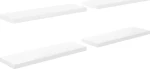 Ράφι Τοίχου S/4 Γυαλιστερό Λευκό 80x23.5x3.8cm